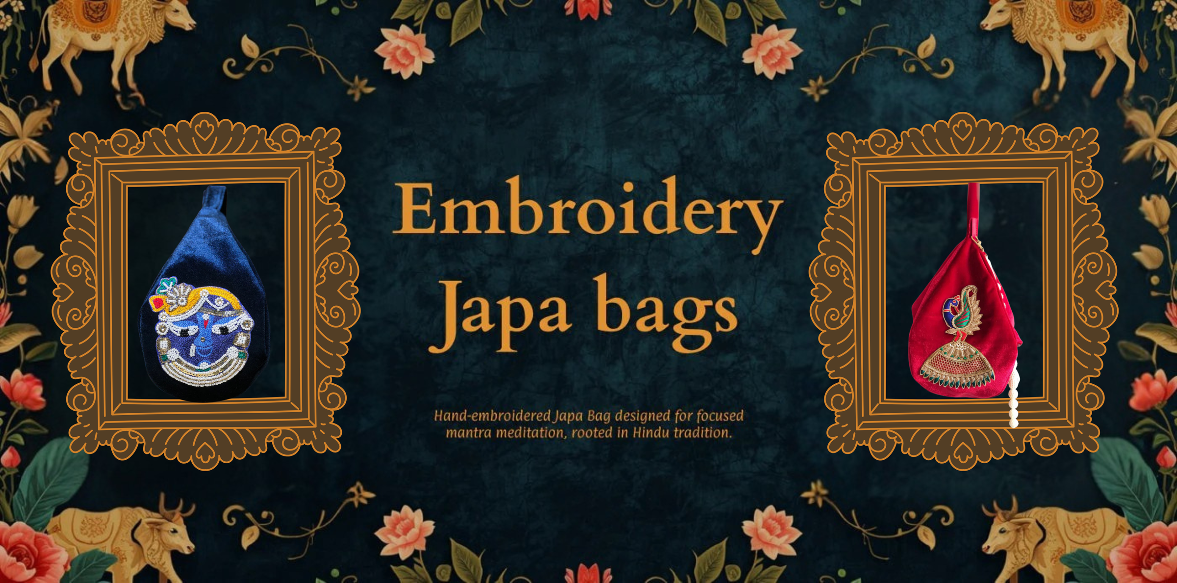 Embroidery Japa bag