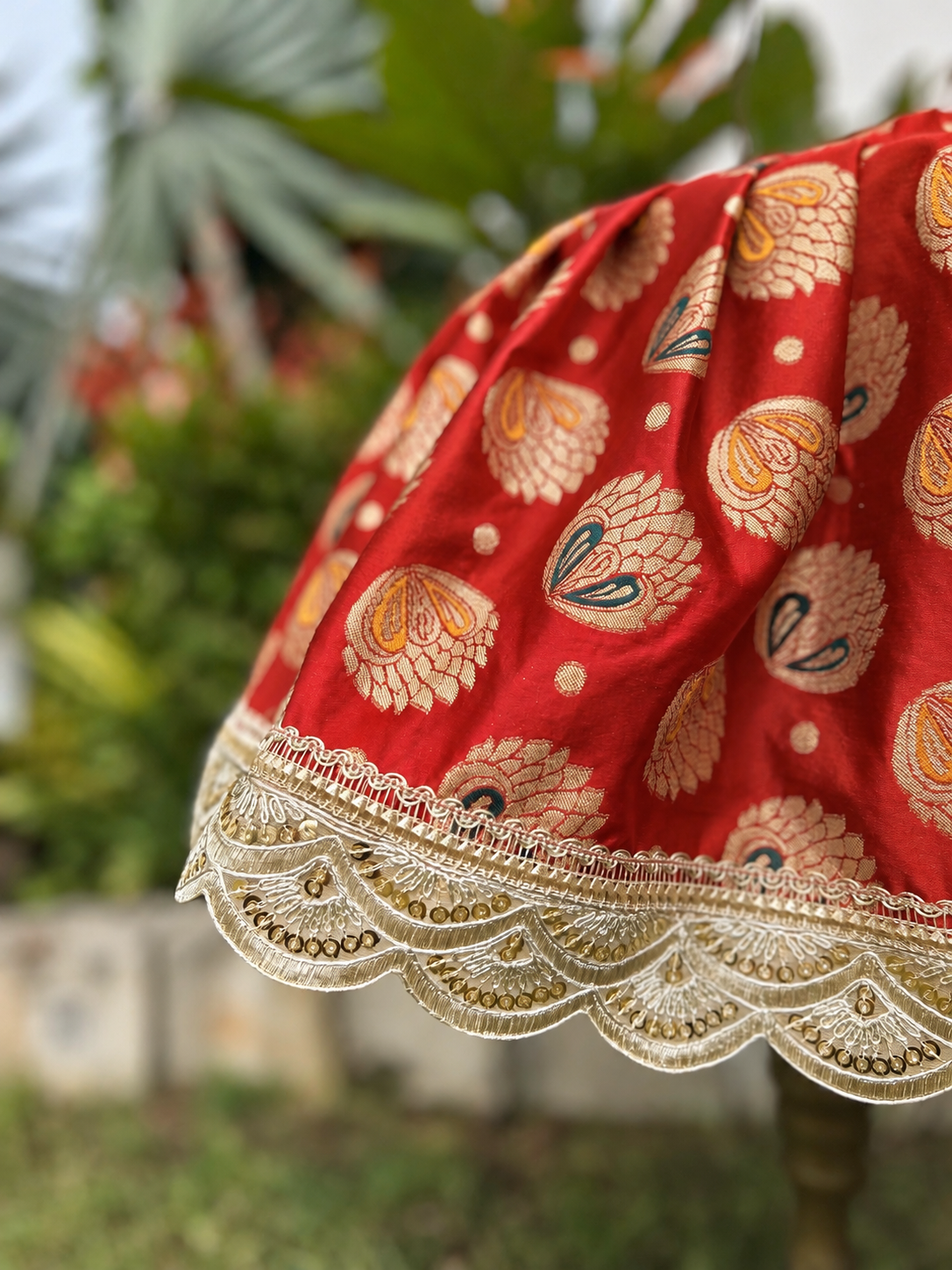 Red Silk Tulsi Vastra