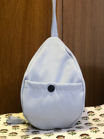 Gray Korean Soft Quility Fabric Japa Bag