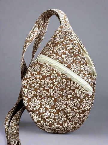 Light brown Designed Khadi Japa bag