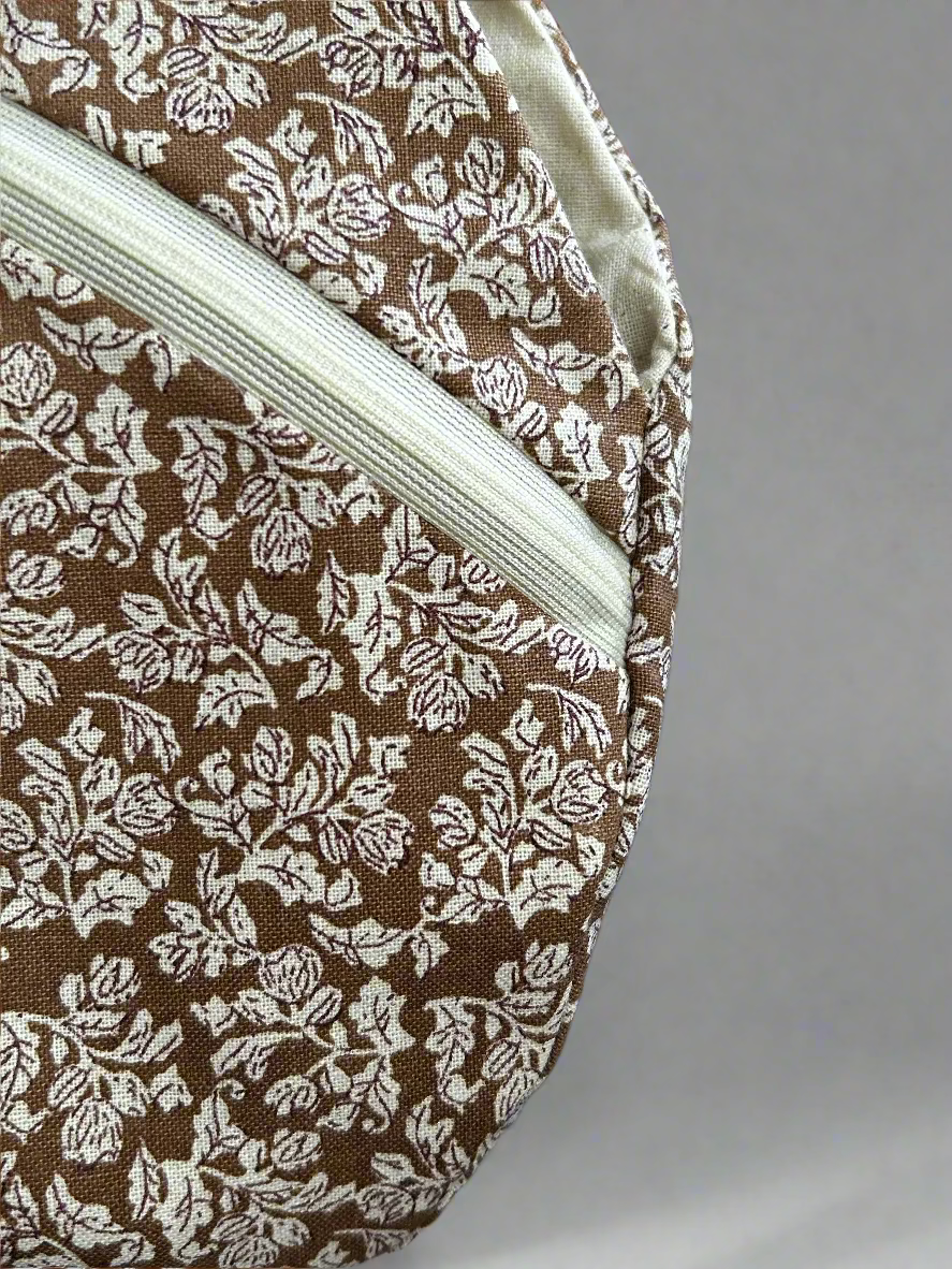 Light brown Designed Khadi Japa bag