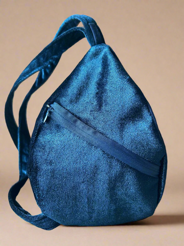 Soft Teal Blue Japa Bag & Matching SakshiMala