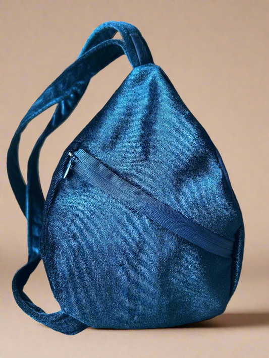 Soft Teal Blue Japa Bag & Matching SakshiMala