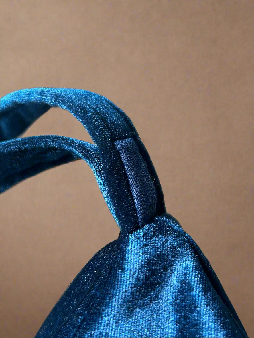 Soft Teal Blue Japa Bag & Matching SakshiMala