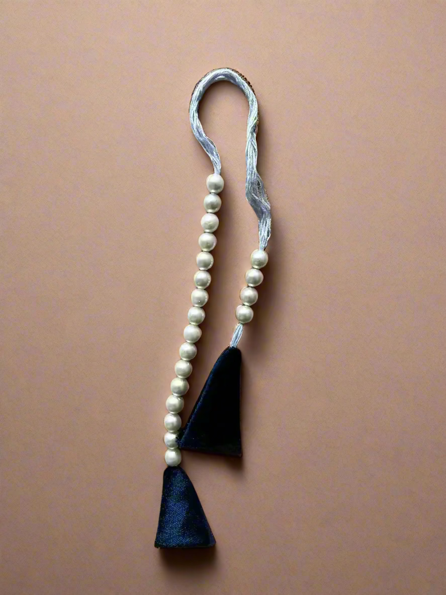 Soft Teal Blue Japa Bag & Matching SakshiMala