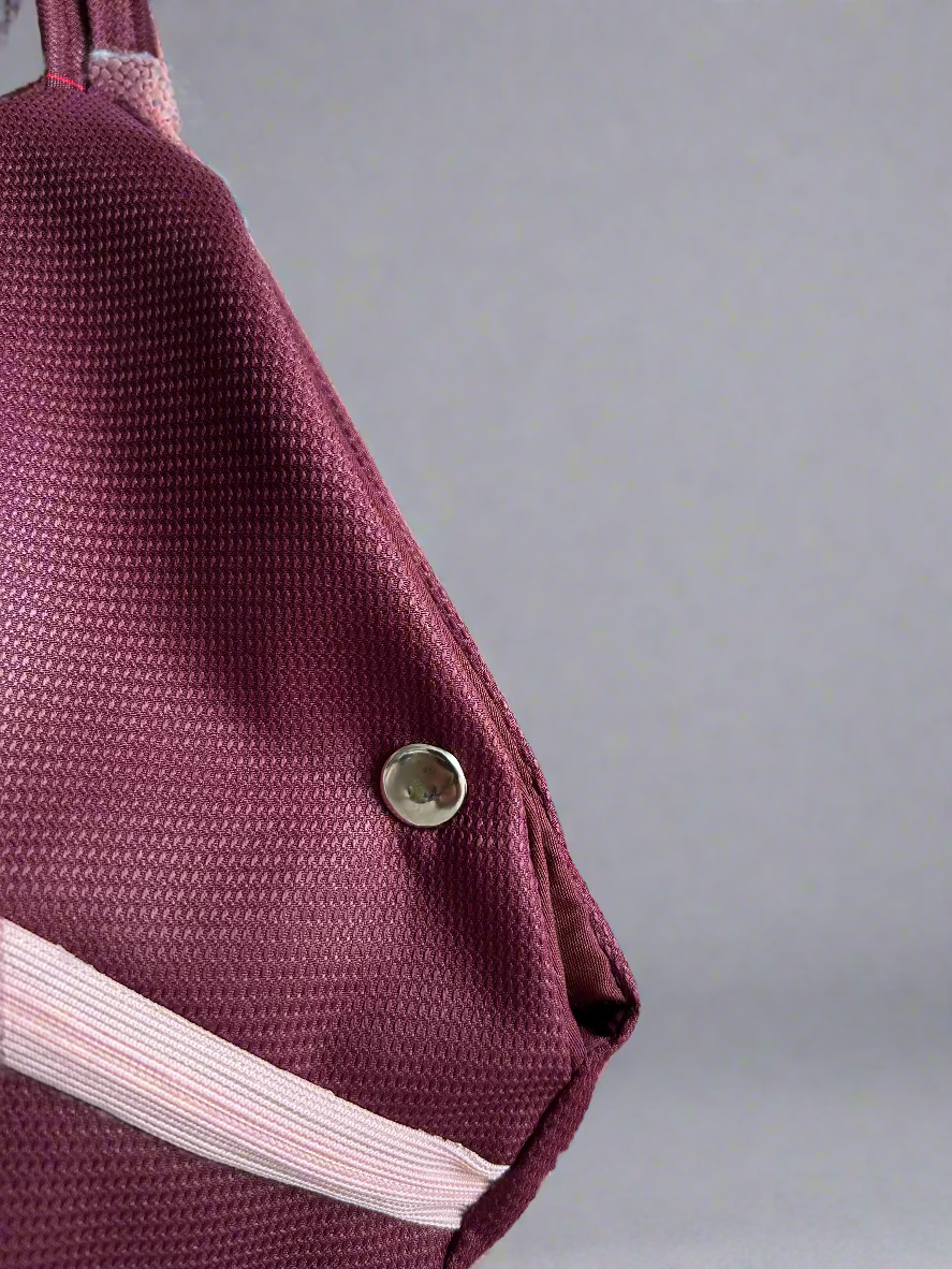 Bright Deep Red Jute Japa Bag