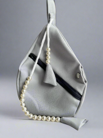 Gray Jute Japa bag & Matching Sakshi