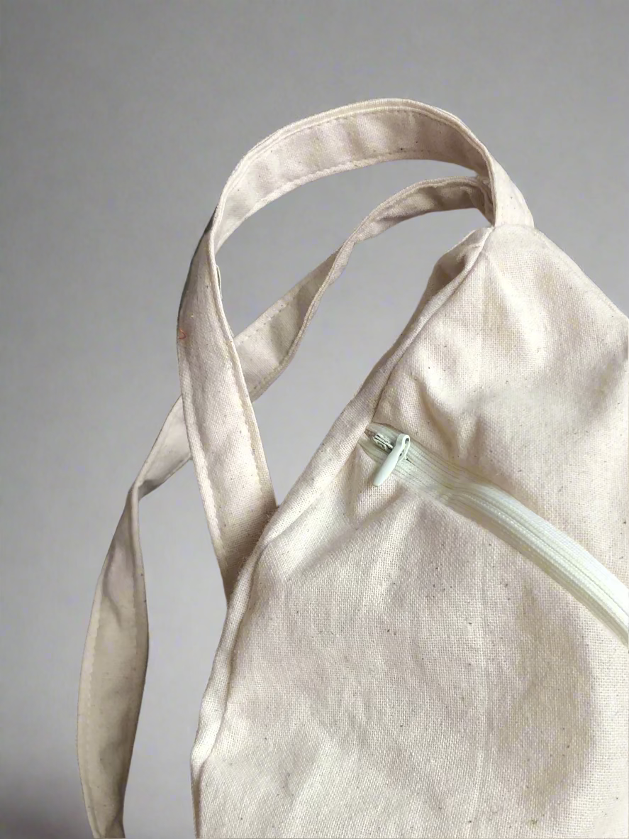 Plain off-white Cotton Japa Bag