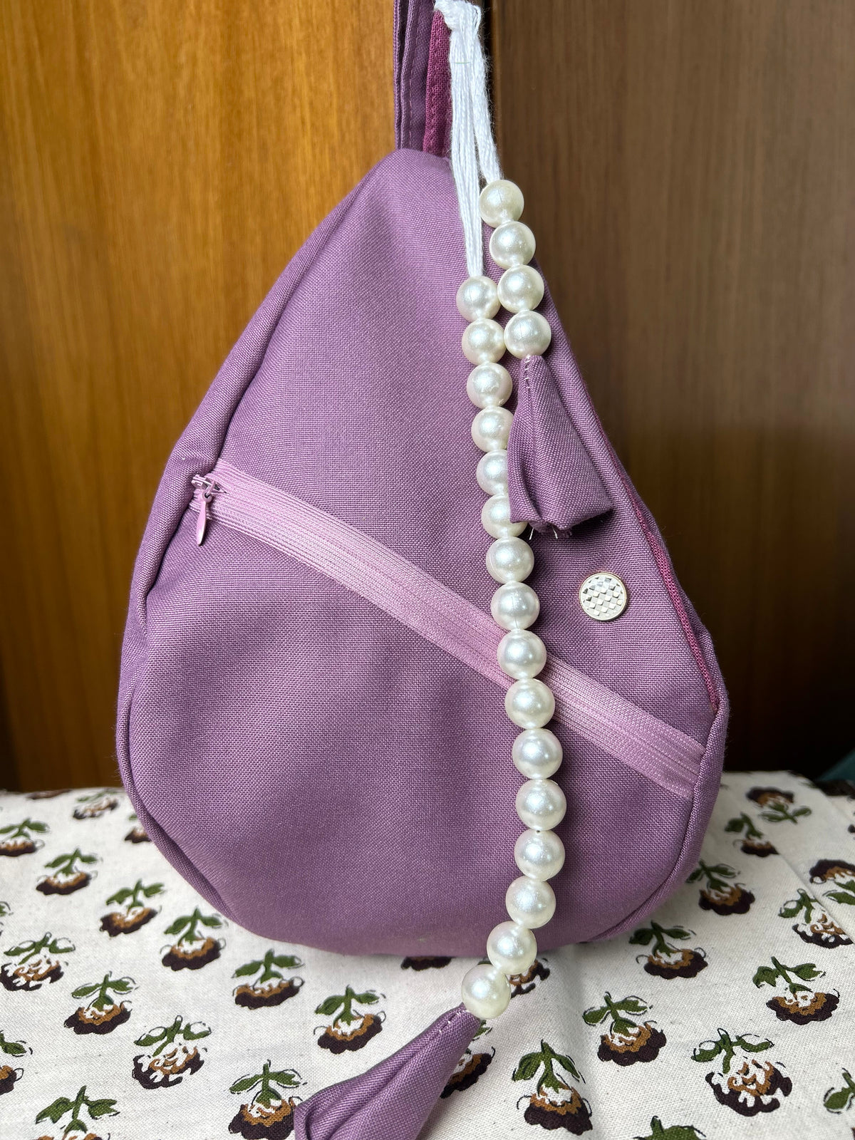 Muted Purple Derby Woven Japa Bag