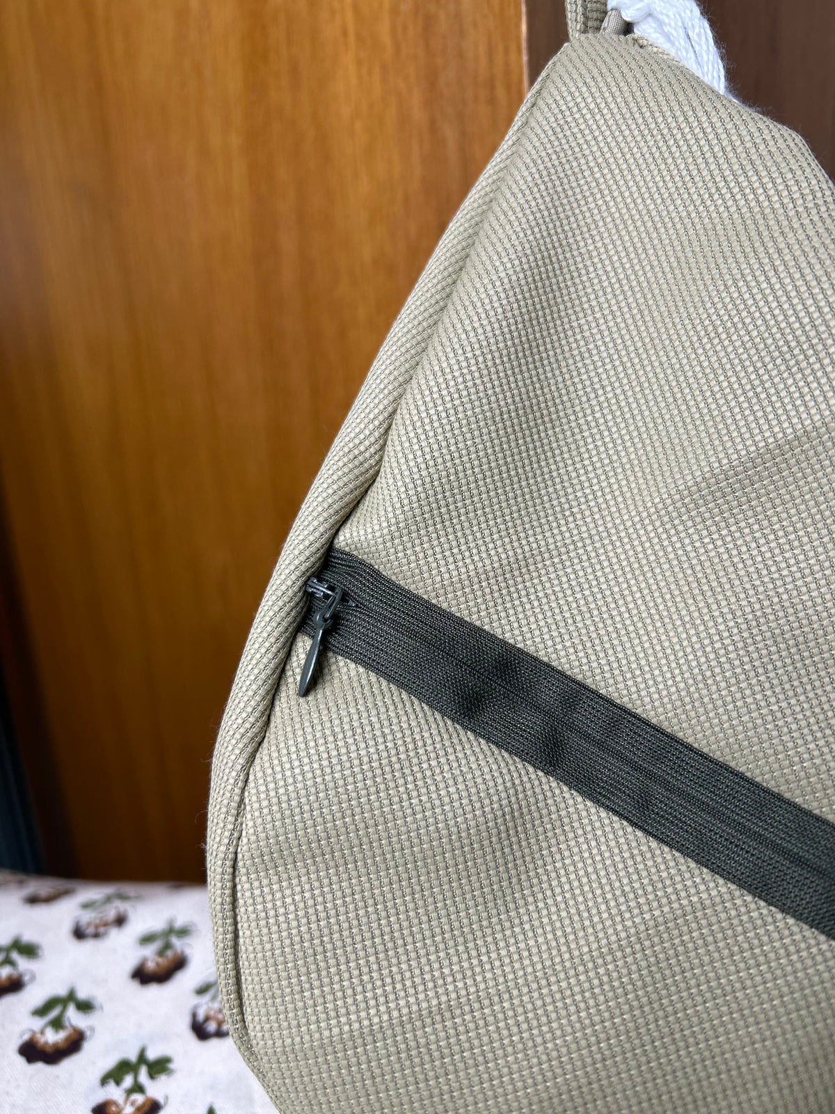 Beige Jute Japa Bag