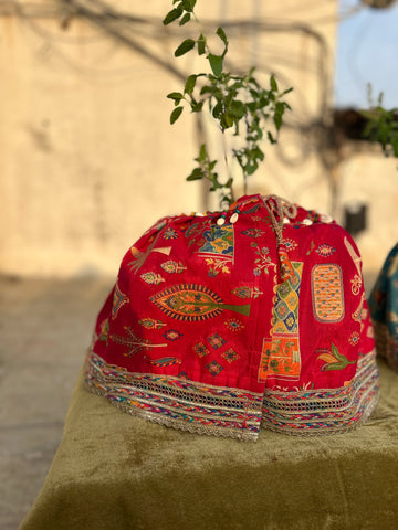 Ruby Pink Multi colour Position Print Tulsi Vastra