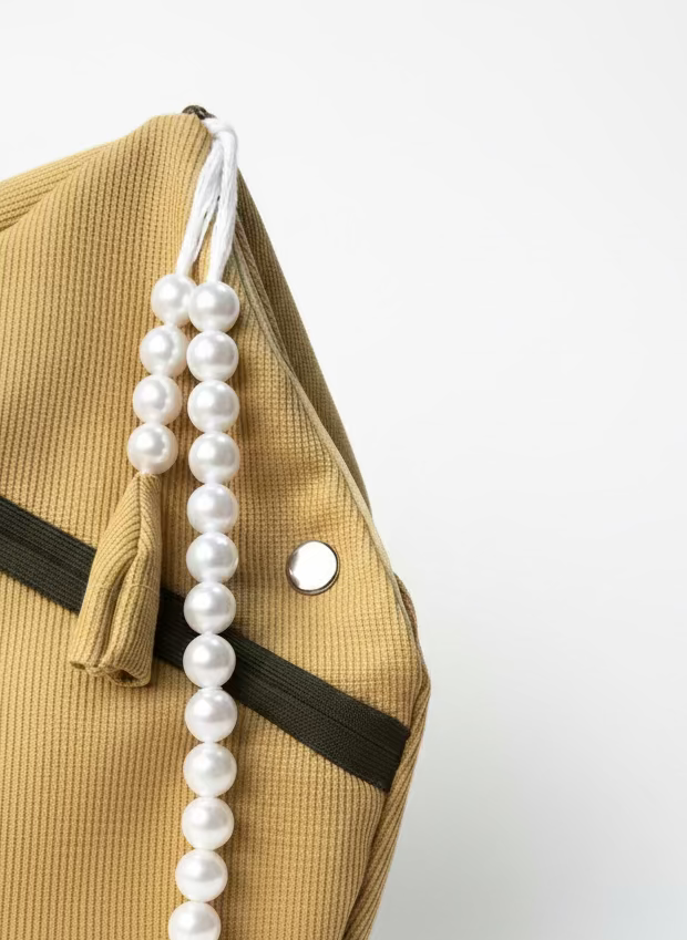 Yellow Jute Japa Bag