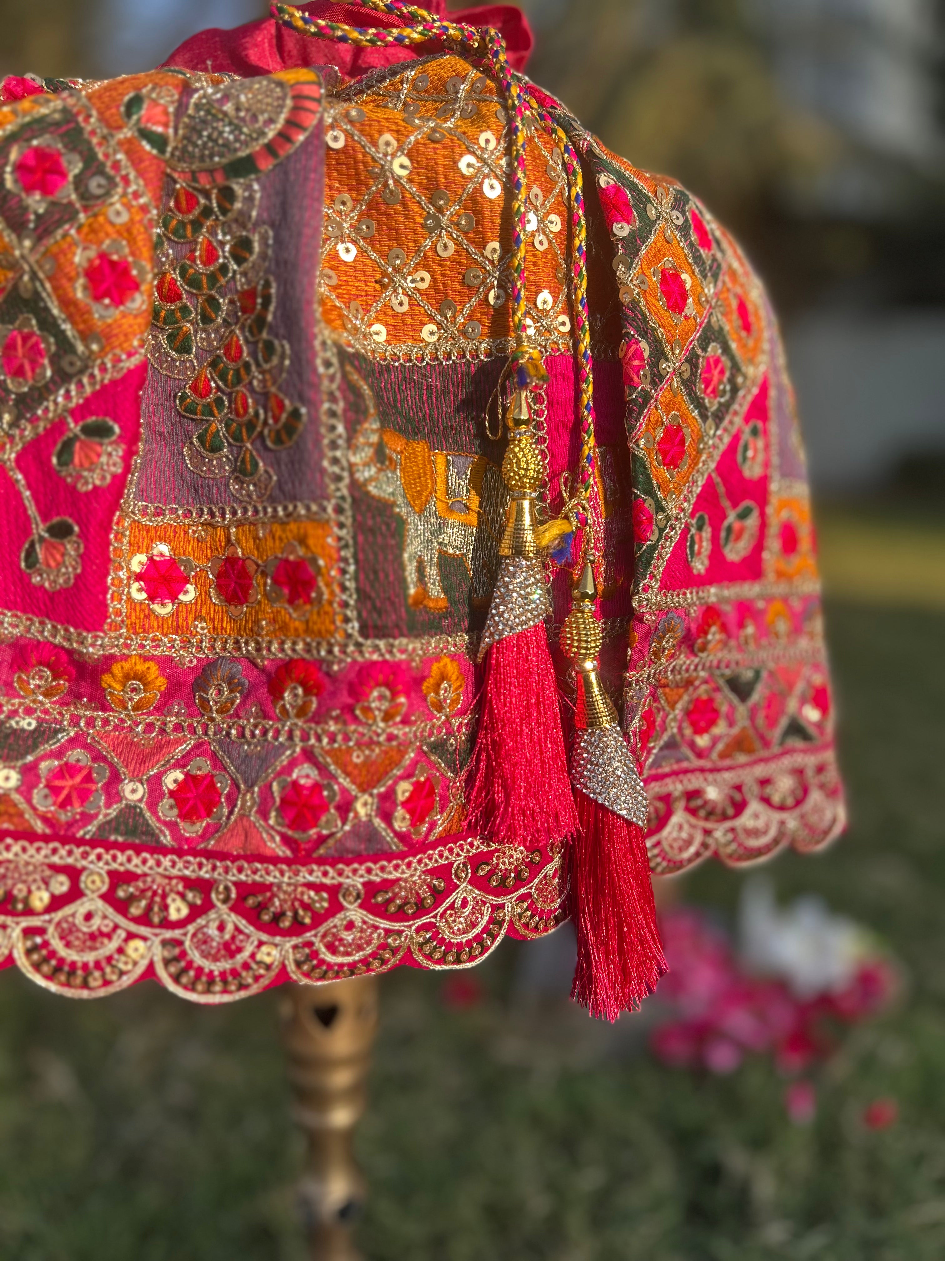 Pink Embroidered Tulsi Vastra