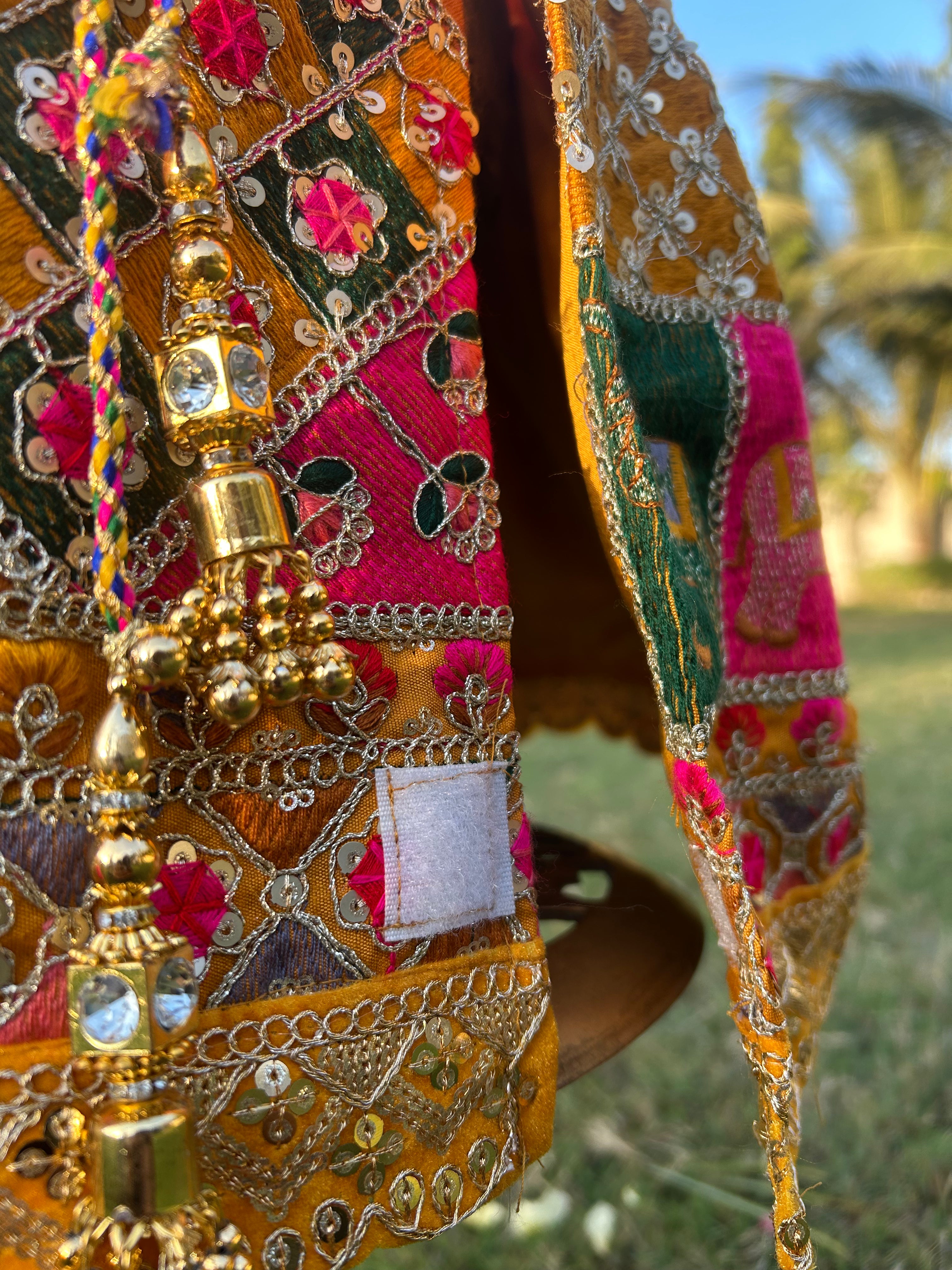 Yellow Embroidered Tulsi Vastra