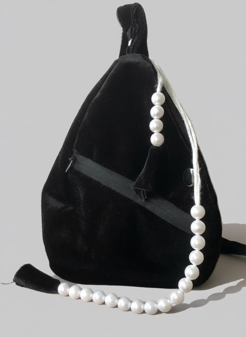 Black Velvet Japa Bag