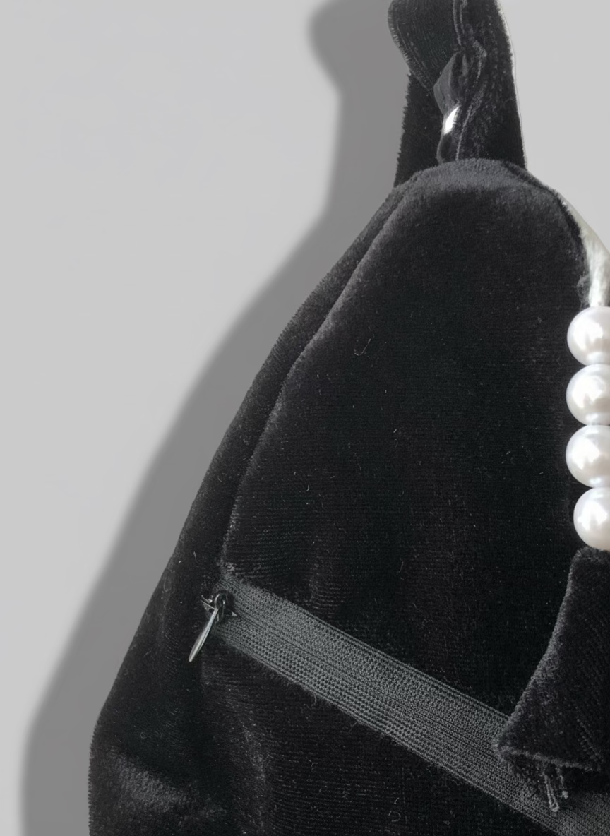 Black Velvet Japa Bag