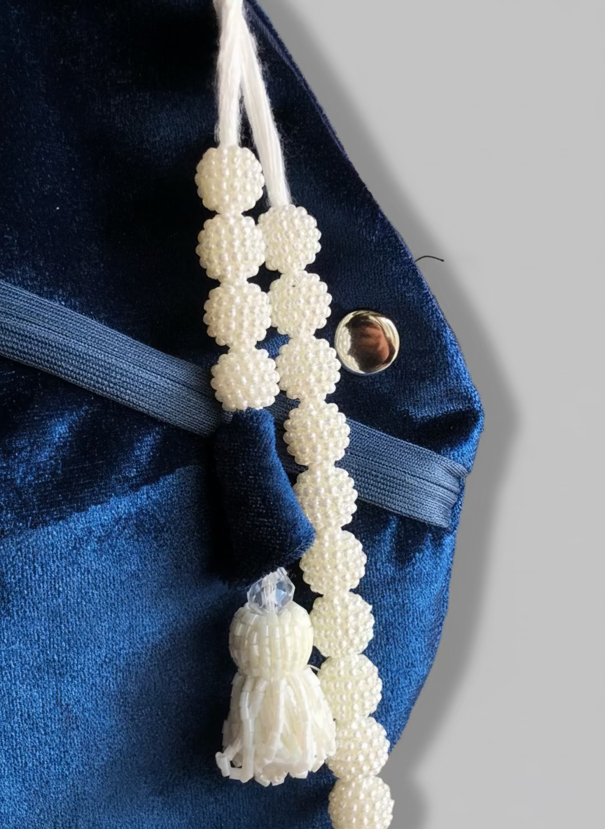 Shrinathji Embroidery Velvet Japa Bag