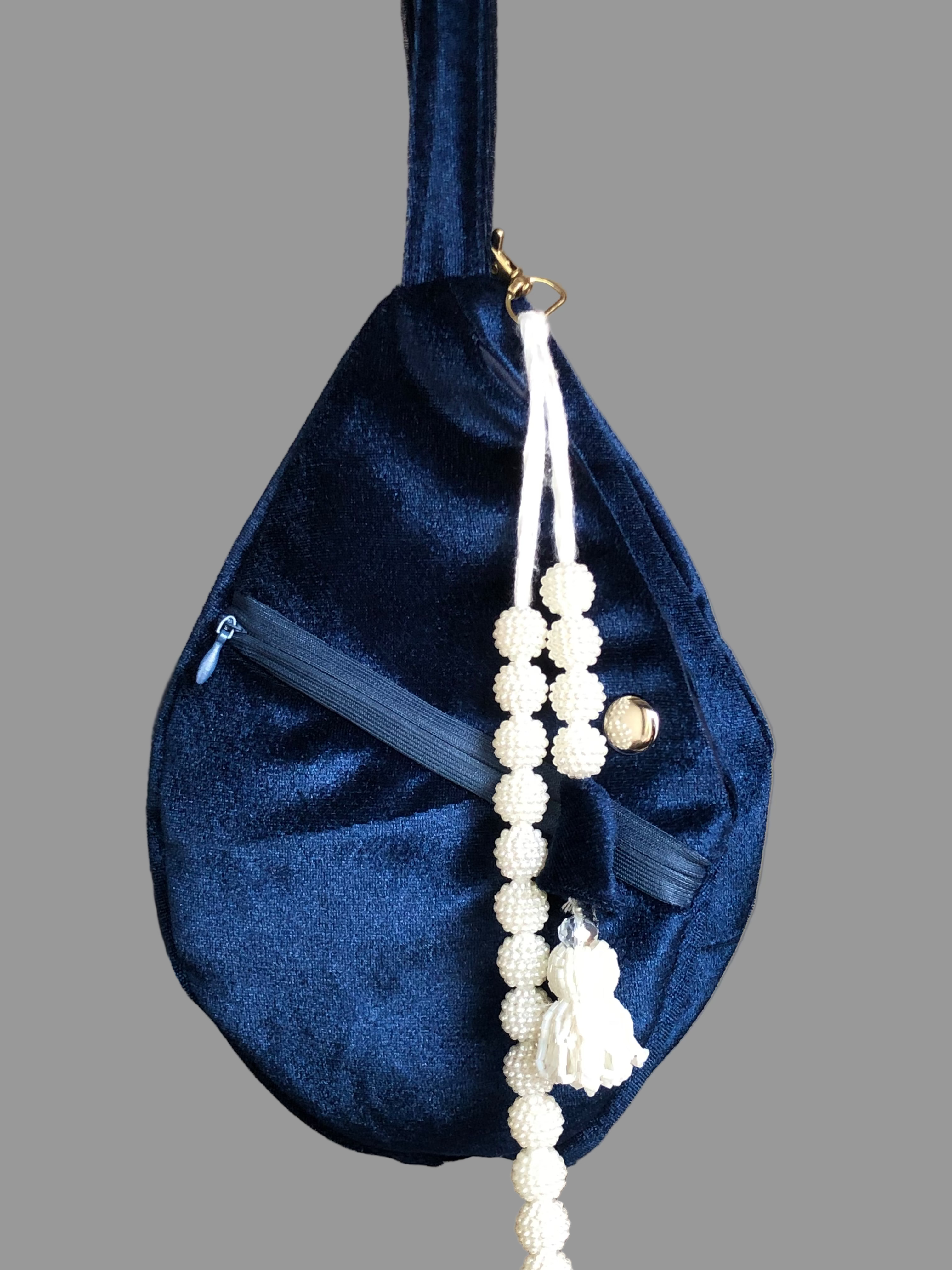 Shrinathji Embroidery Velvet Japa Bag