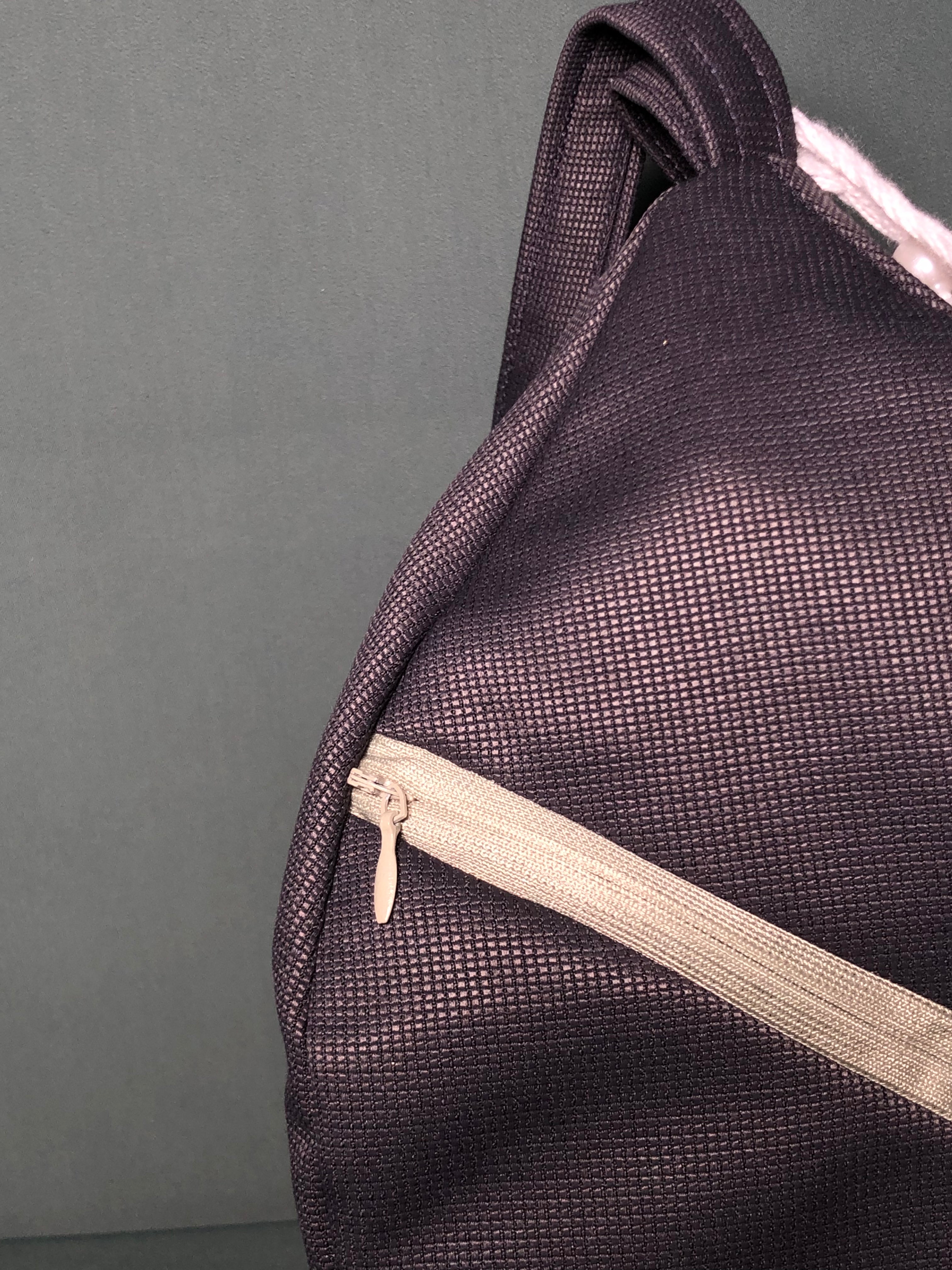 Dark Gray Jute Japa Bag