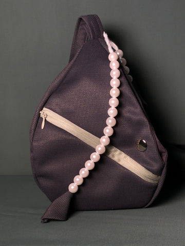 Dark Gray Jute Japa Bag