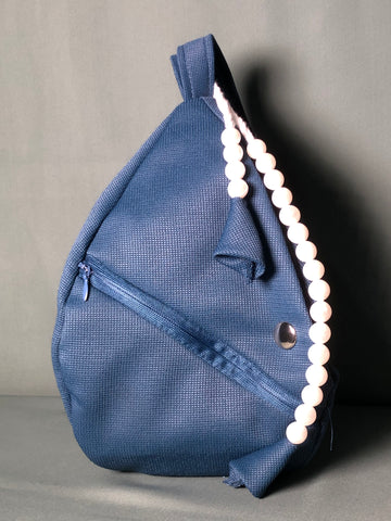Blue Jute Japa Bag