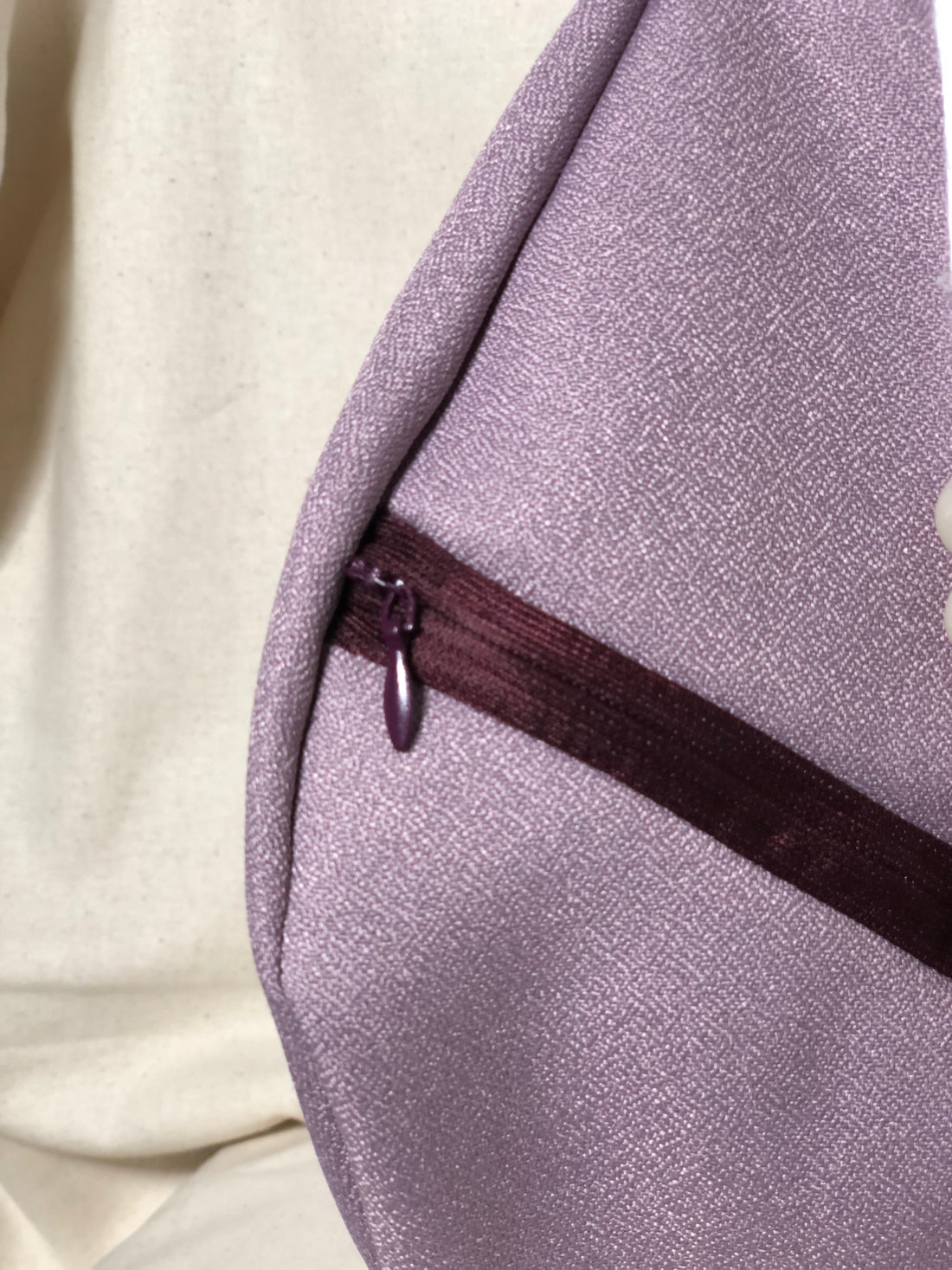 Lavender Textured Fabric Japa Bag