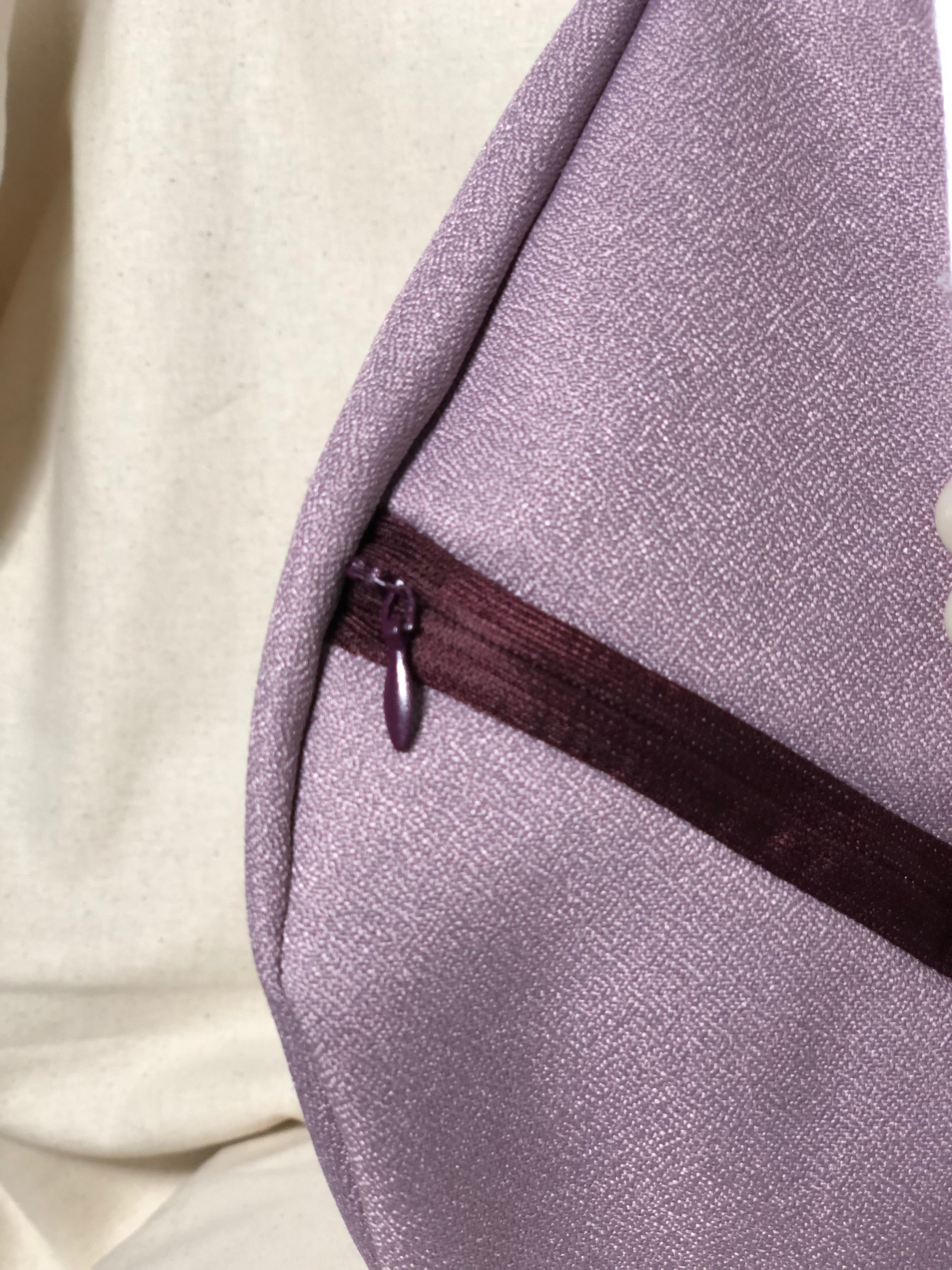 Lavender Textured Fabric Japa Bag