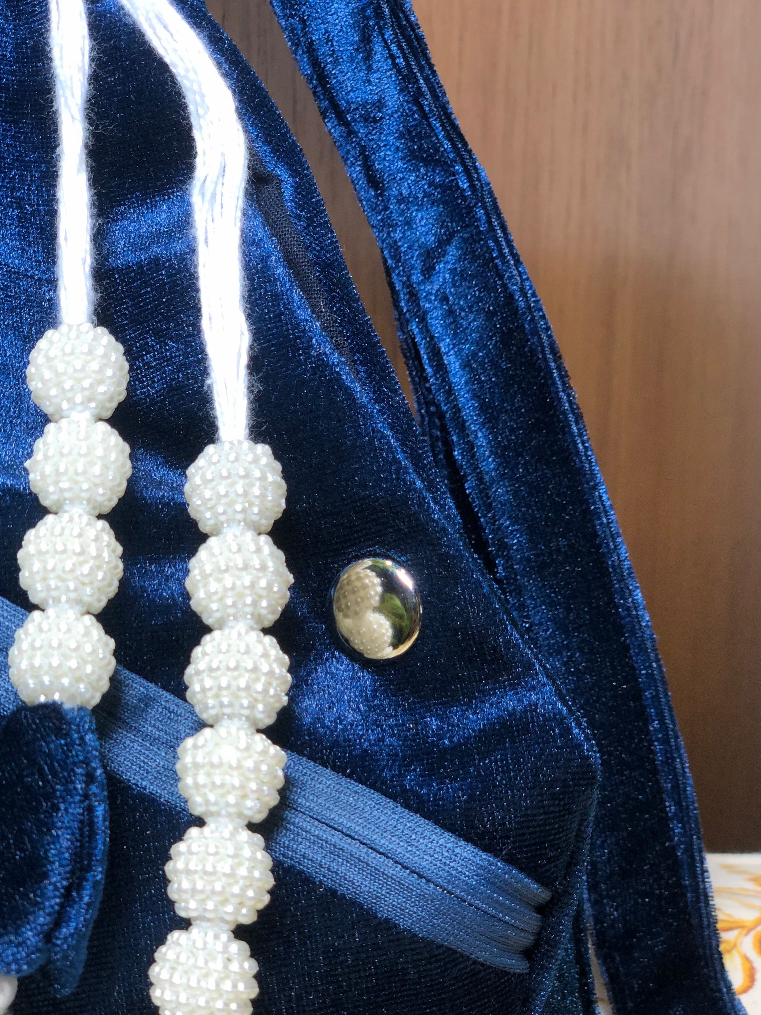 Shrinathji Embroidery Velvet Japa Bag