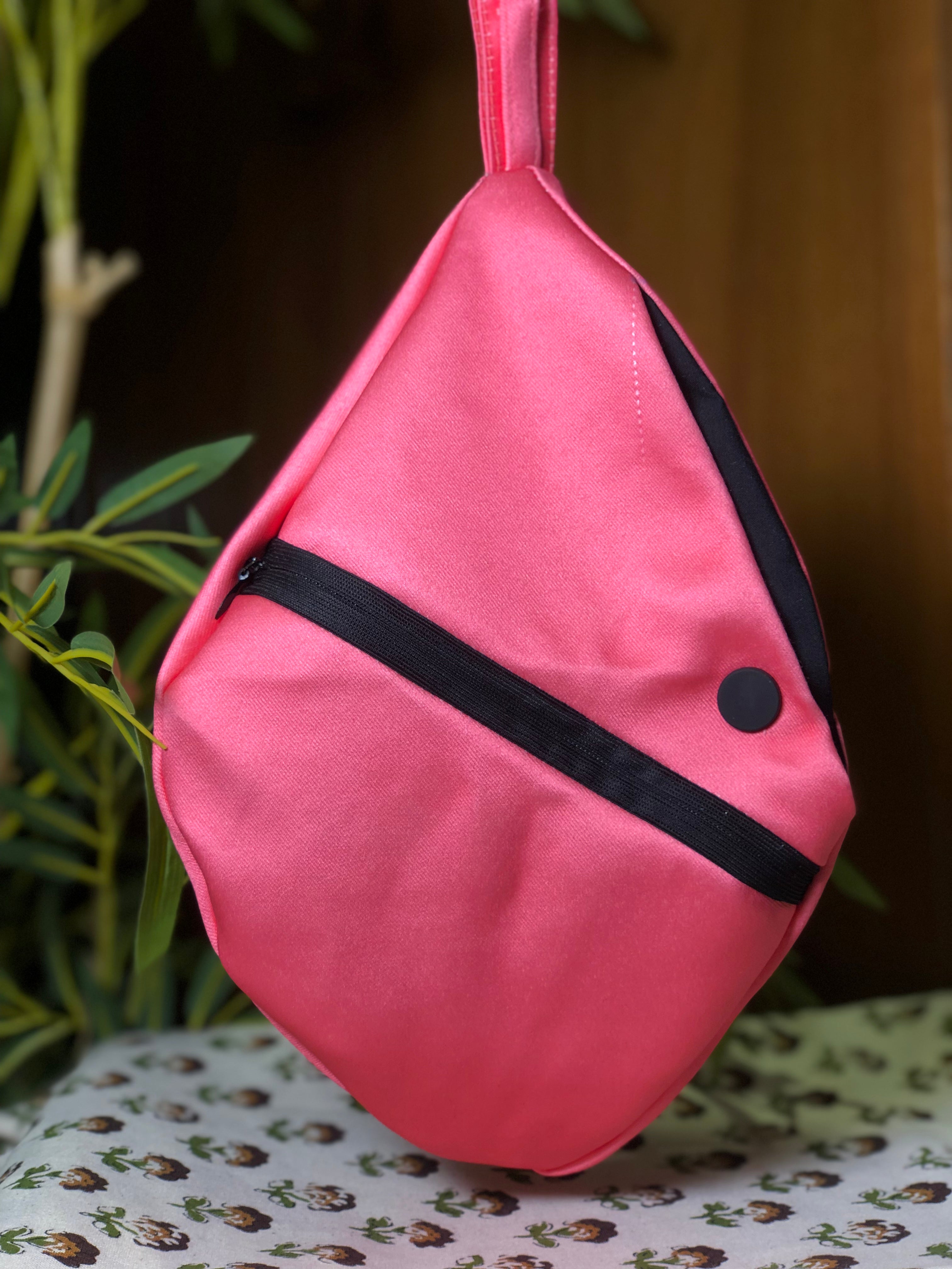 Blush Pink Lost in Braj Printed Japa Bag