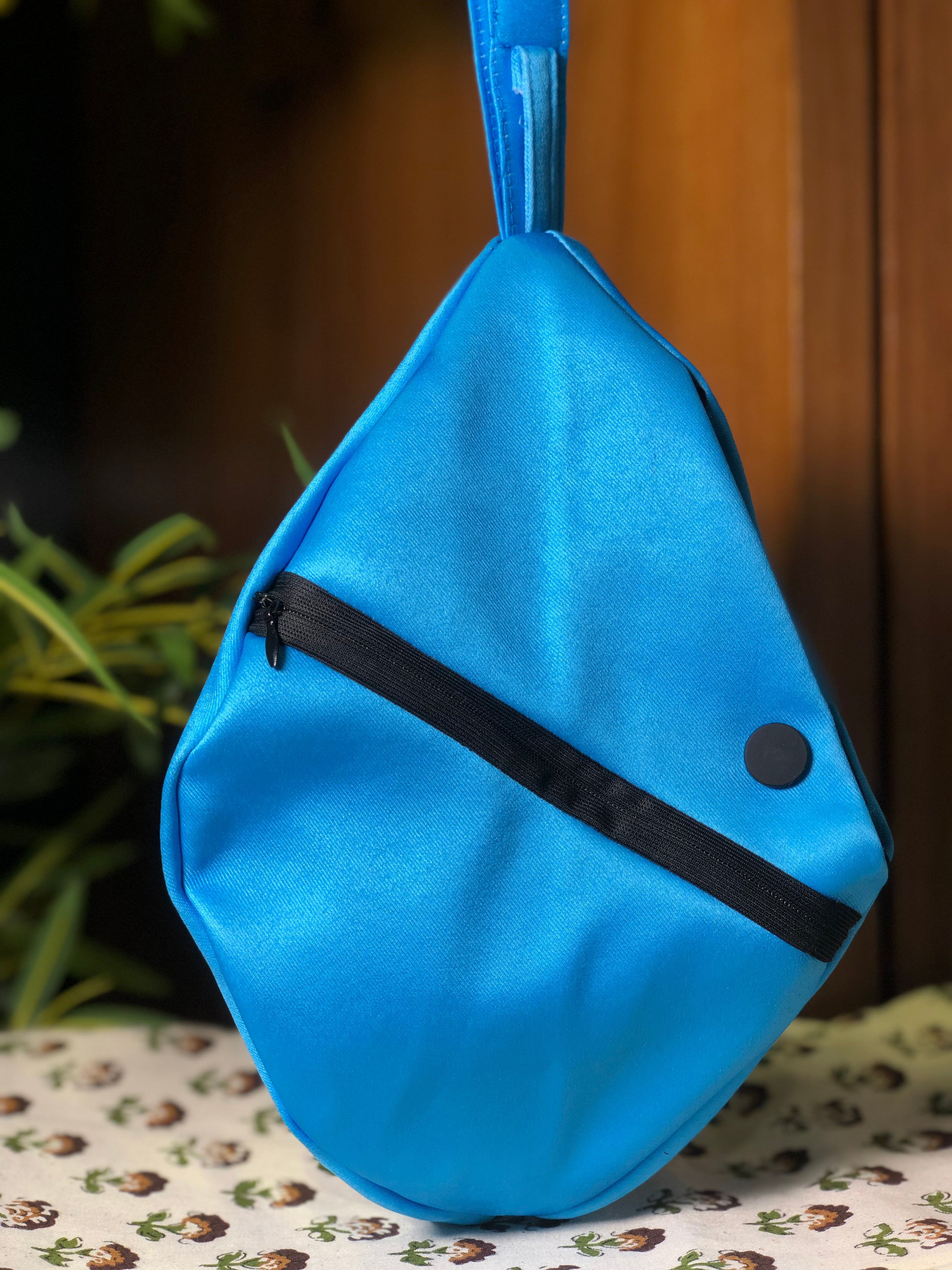 Blue Lost in Braj Printed Japa Bag