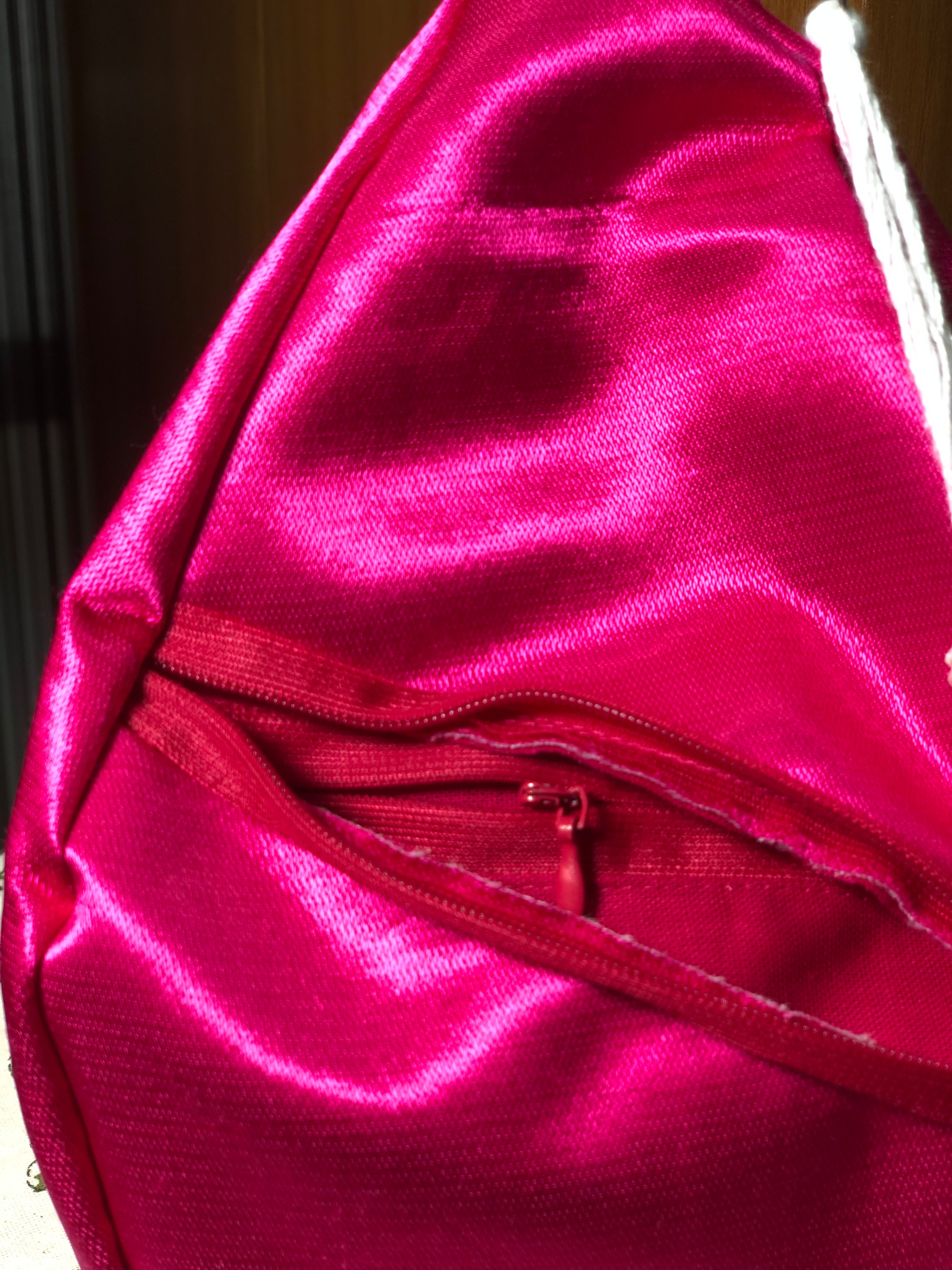 Pink Lotus Silk Japa Bag