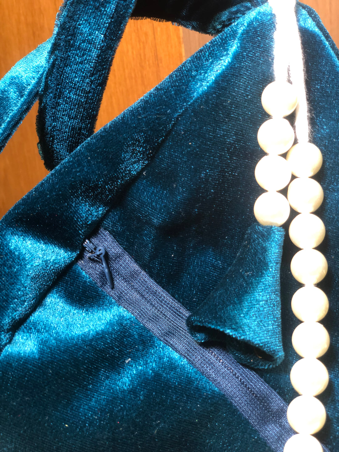 Rama Blue Velvet Japa Bag
