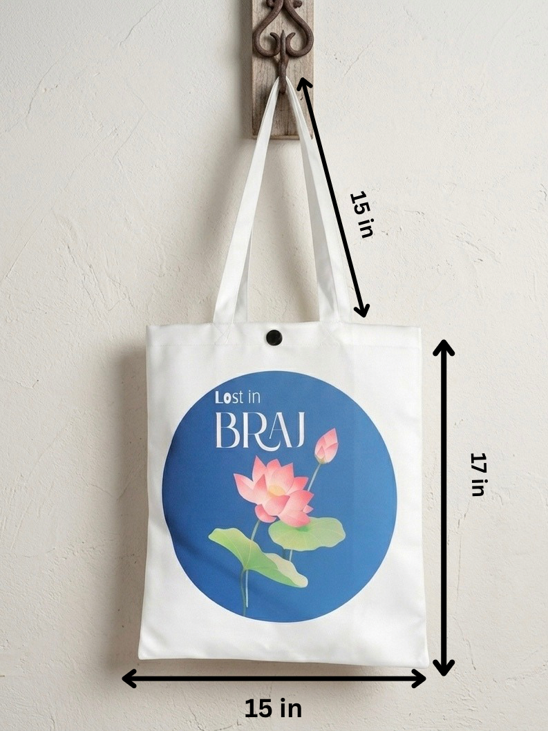 Lost in Braj Lotus Tote Bag