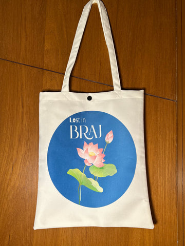 Lost in Braj Lotus Tote Bag