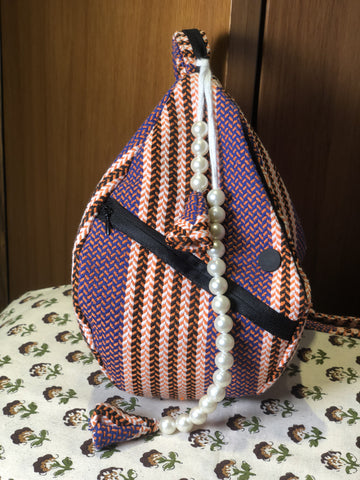 Sunset Stripe Woven Jacquard Japa Bag