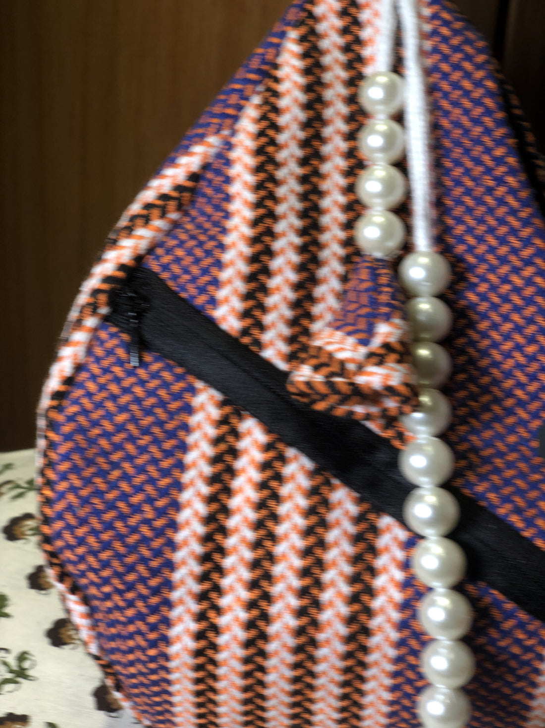 Sunset Stripe Woven Jacquard Japa Bag