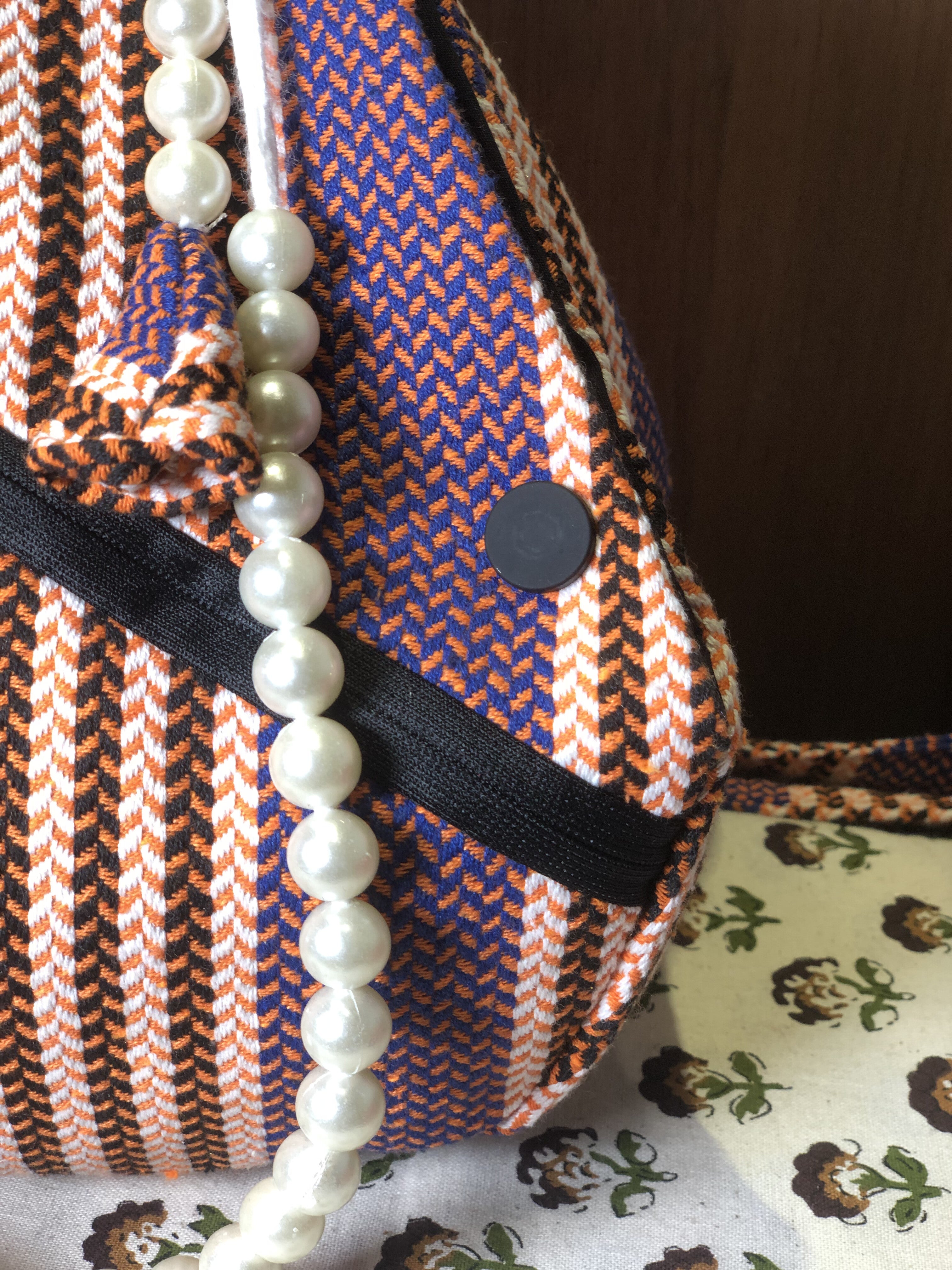 Sunset Stripe Woven Jacquard Japa Bag