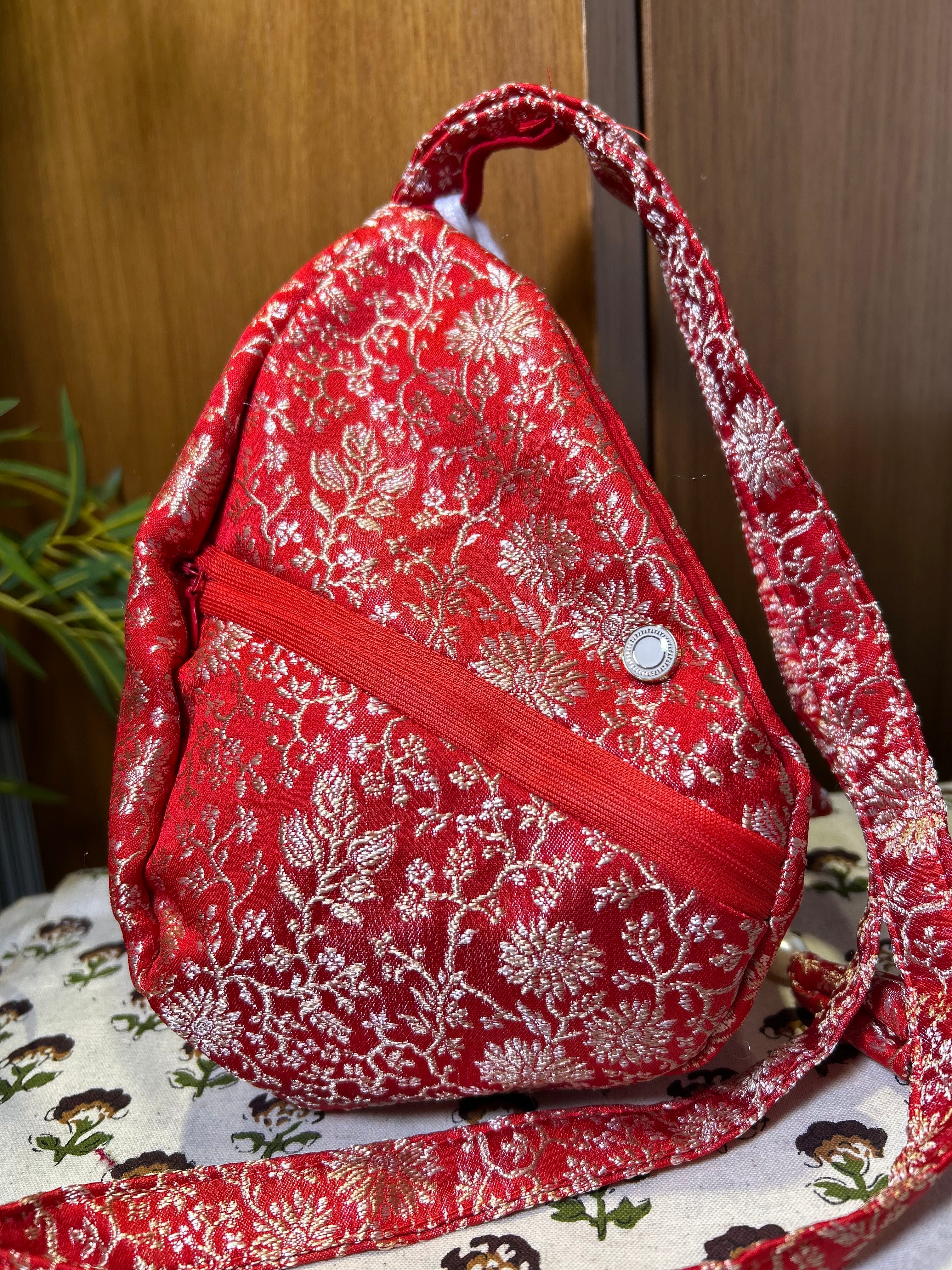 Rangadevi Scarlet Silk Japa Bag