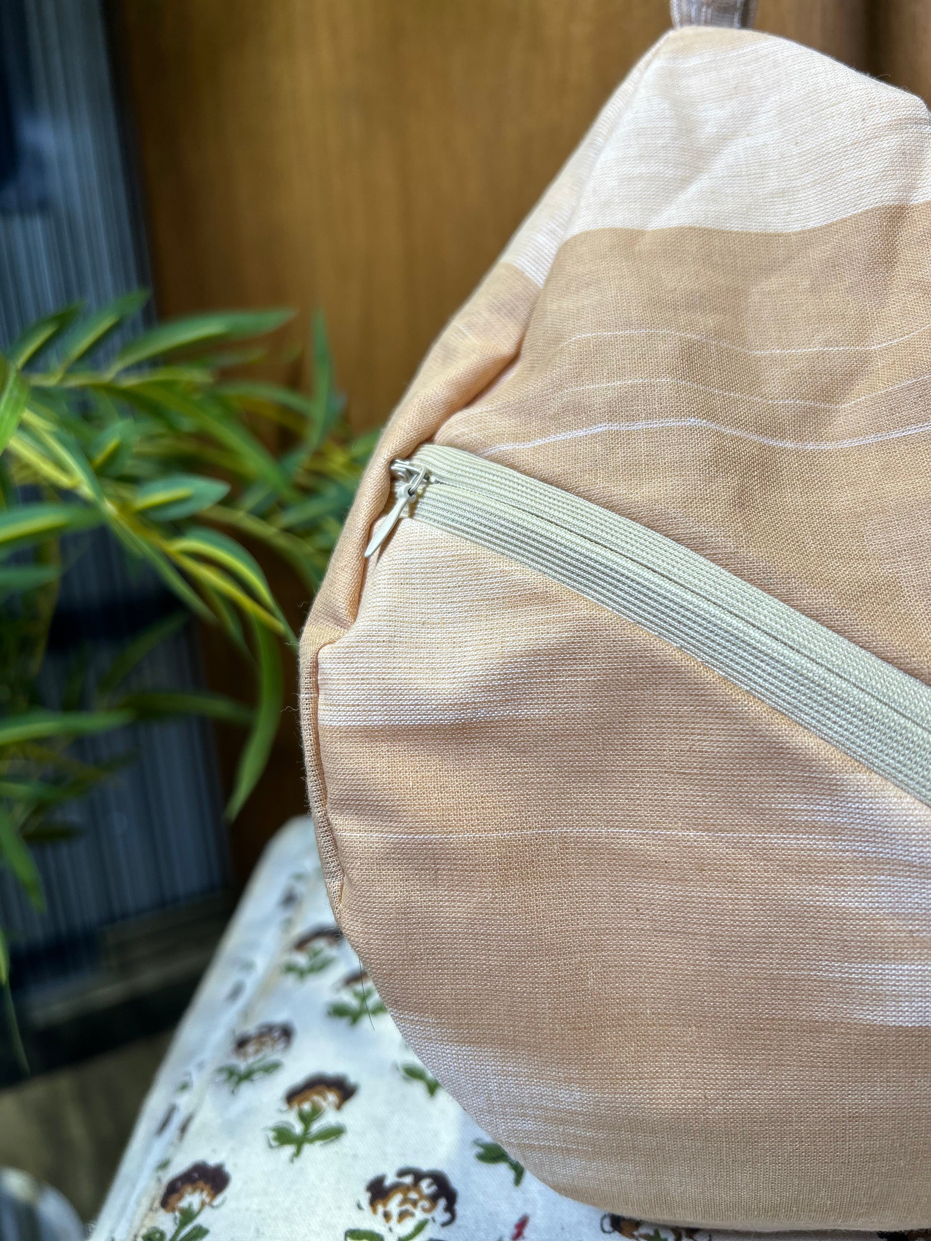 Desert Beige Khadi Japa Bag