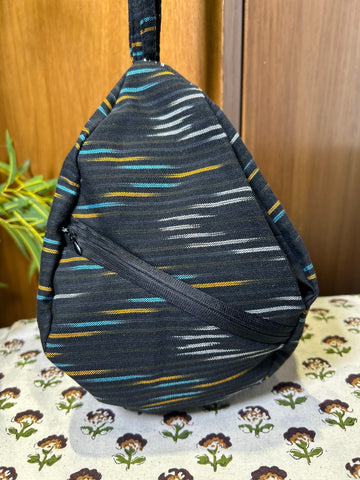 Black Artisan Khadi Japa Bag