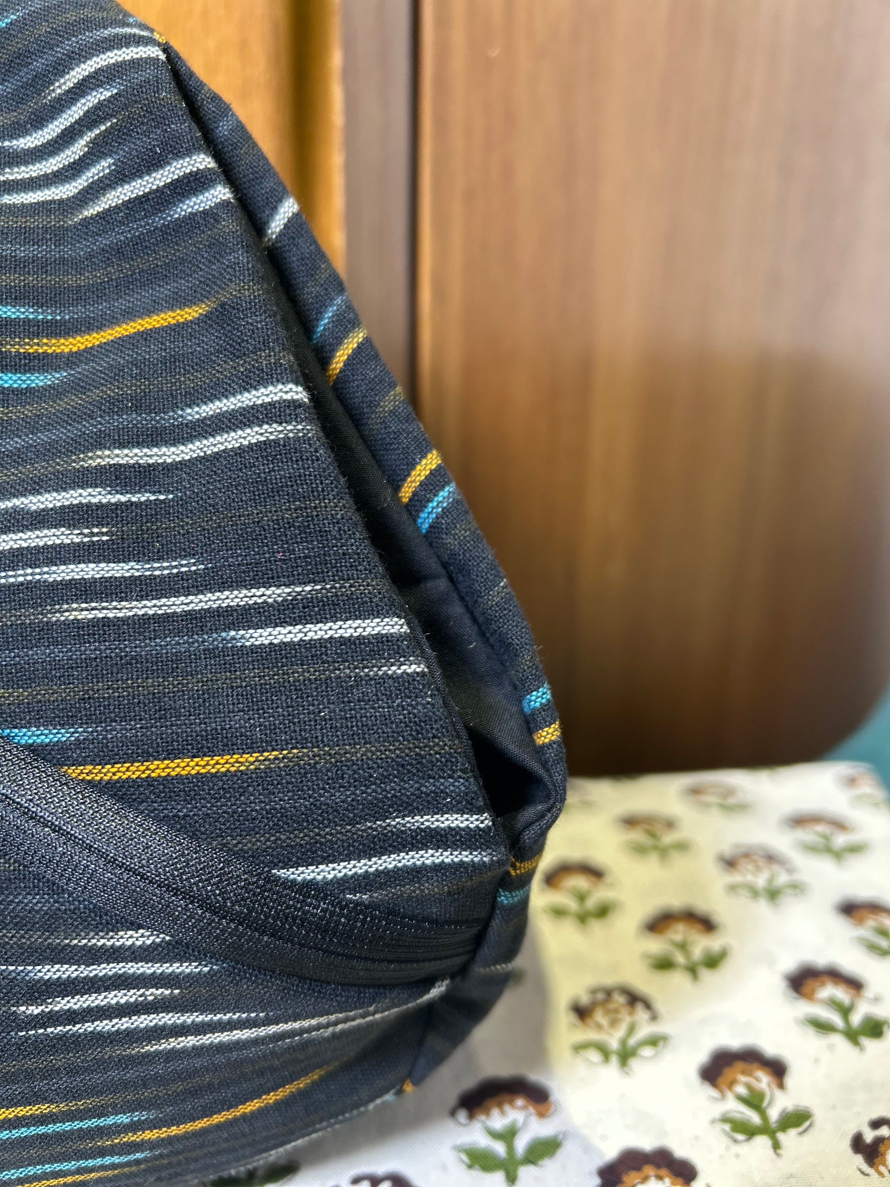 Black Artisan Khadi Japa Bag