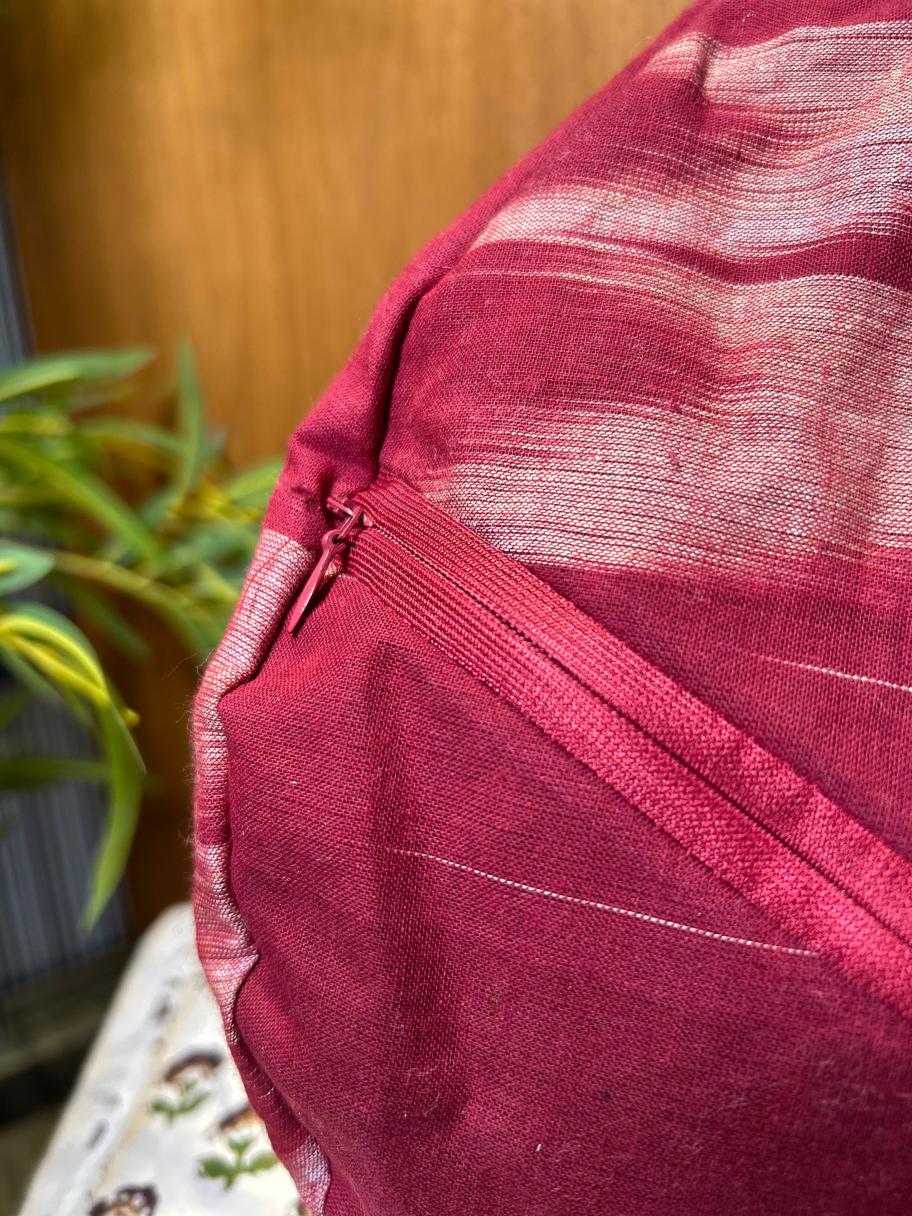 Maroon Haritage Khadi Japa Bag